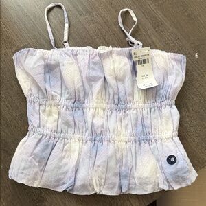 abercrombie kids Lavender and White Tie-Dye Tank
